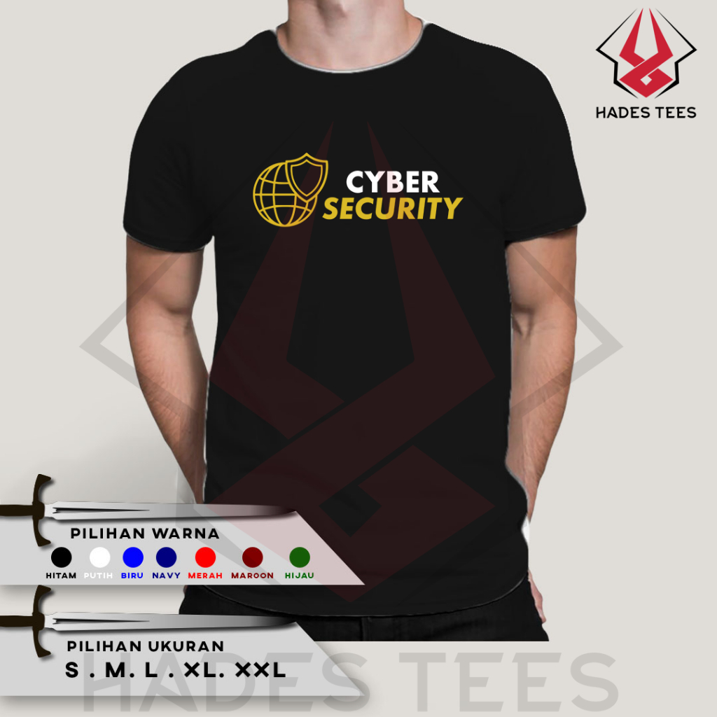 เสื้อยืด Cyber Security เสื้อยืด Distro Combed 30s