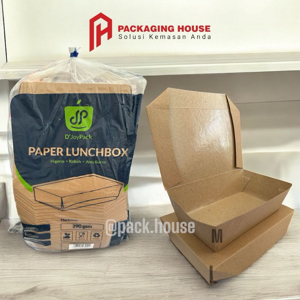 [50 ชิ้น] KRAFT MOLDING LUNCHBOX l PAPER LUNCHBOX KRAFT M และ L