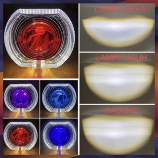 Lampu Proje Biled 45 Watt 4.5 Inch/Biled Projie 4.5 inch Cut Off High Low Universal Bisa Motor Mobil Waterproof/LASER CUT OFF HIGH LOW PLUS SHROUD DEVIL