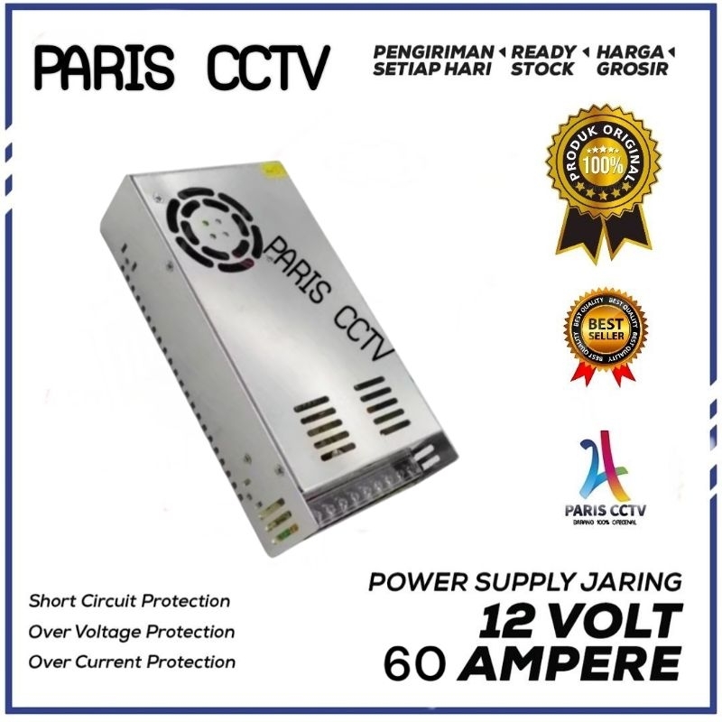 แหล่งจ่ายไฟ 12v 60A แหล่งจ่ายไฟขนาดเล็ก 60 Ampere 12 โวลต์ 720w Pure 60a