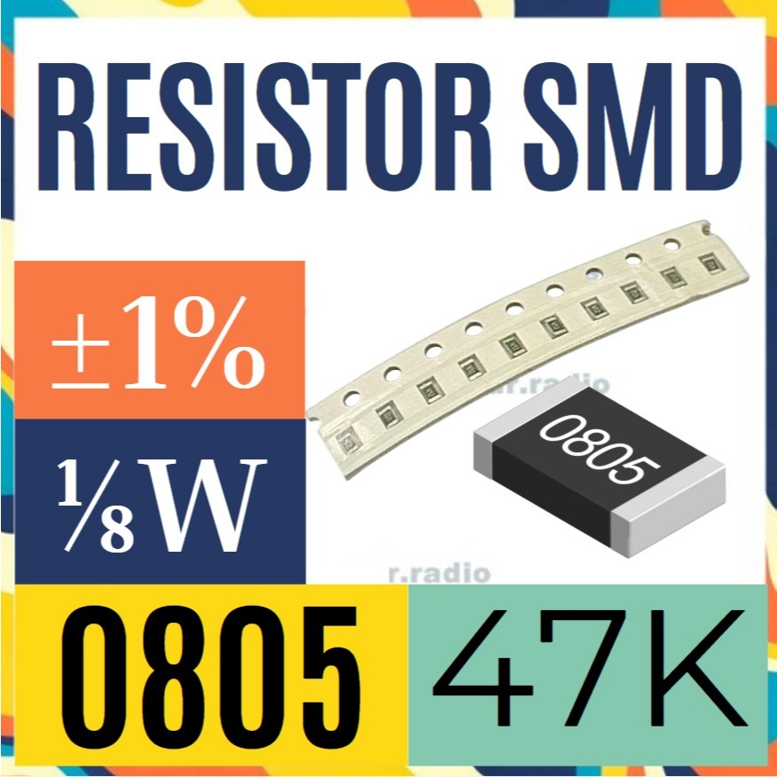 10 ชิ้น R ตัวต้านทาน 47 กิโลโอห์ม smd 0805 47K 47K Ohm 1%