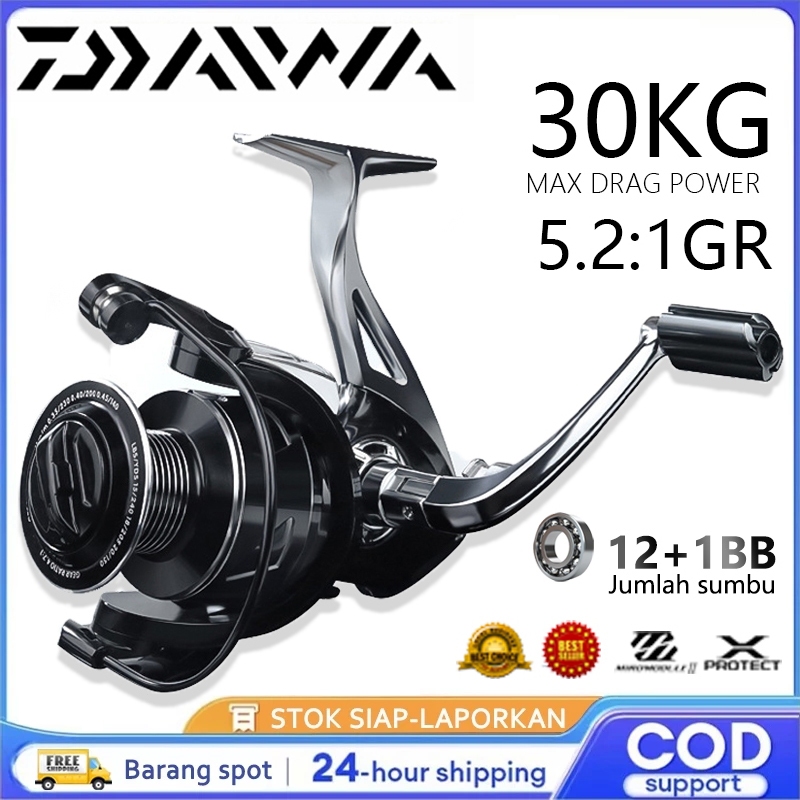 รอกตกปลา DAIWA รอกตกปลาน้ําเค็ม GTS1000-7000 รอกตกปลา 30 กก. ลากสูงสุด 5.2:1 ความเร็ว Ac โลหะ Body H