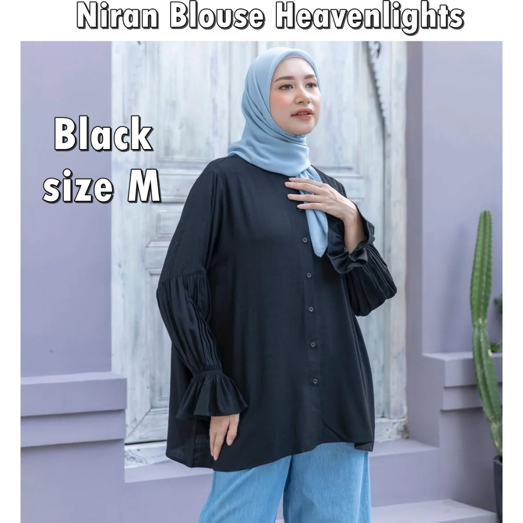 NIRAN BLOUSE HEAVENLIGHTS Black, Sky, Emerald, Cappuccino, Lime, S, M, L, XL, XXL