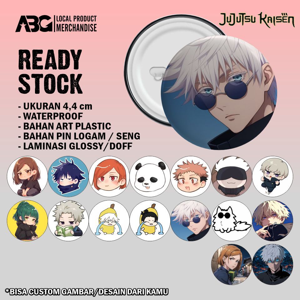 GANTUNGAN AGB PIN & KEYCHAIN JUJUTSU KAISEN CARTOON PICTURE PART 2