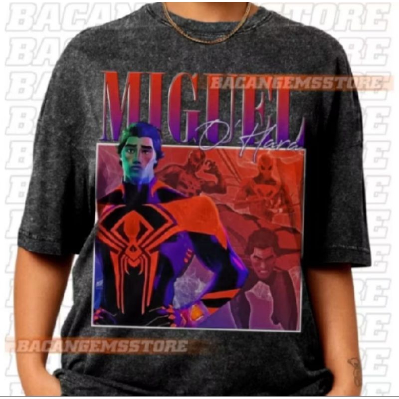 Miguel OHara เสื้อเชิ้ตสไตล์วินเทจ