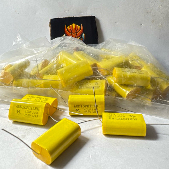 AUDIOPHILER MKP 475 / 250V | เครื่องเสียง Philer MKP 4.7 uFJ / 250 โวลต์สีเหลือง