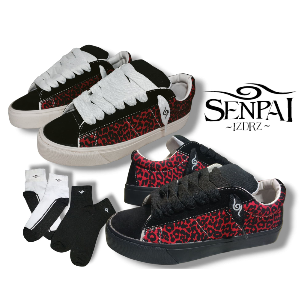 SQUIRREL - รองเท้า Bigfat สีแดงเสือดาวคุณภาพวินเทจสําหรับผู้ชายและผู้หญิง