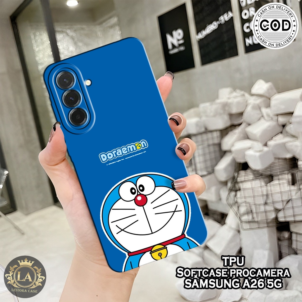 HP เคส Samsung A26 5G รุ่นล่าสุด - เคส Leviora - เคสแฟชั่น Doraemon - Samsung A26 5G Softcase - เคสก