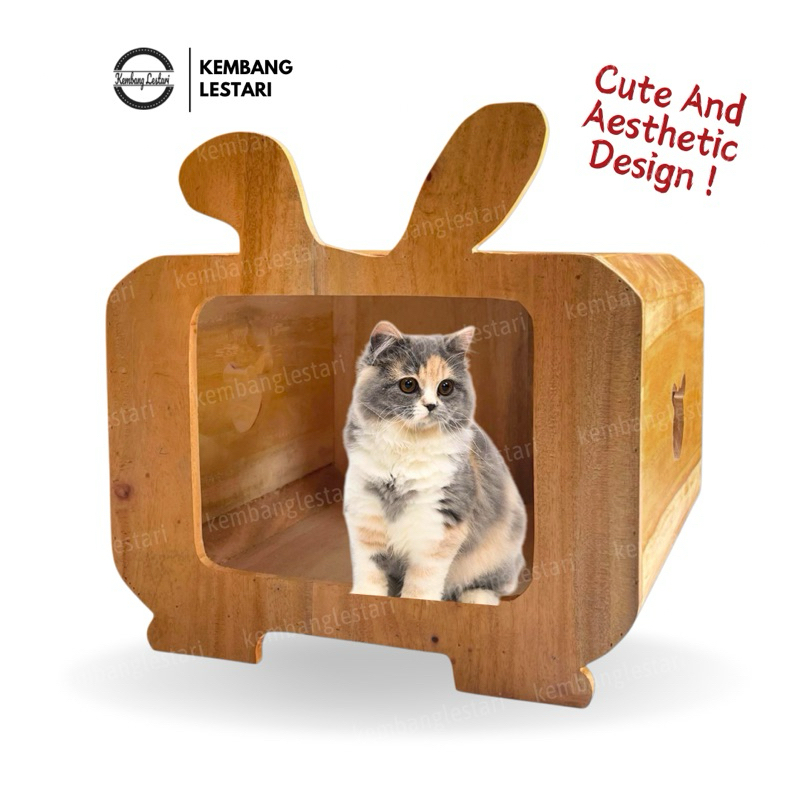 RABBIT CAT HOUSE RABBIT-SHAPED WOODEN CAGE