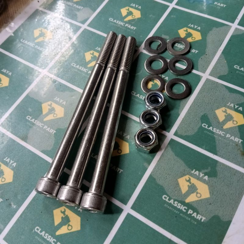 MESIN สแตนเลส L-BOLT สําหรับ JUPITER Z VEGA R ENGINE ต้นฉบับ 304 A2-70