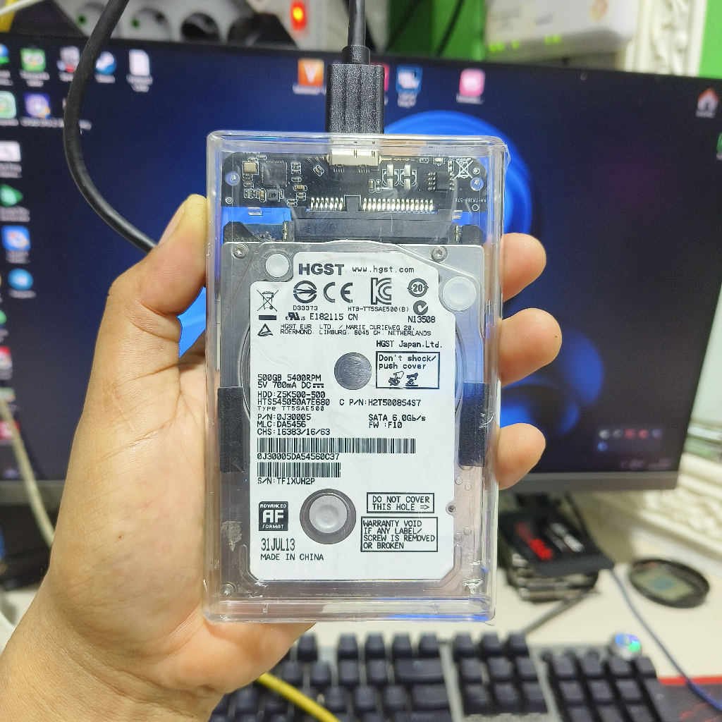 Hgst EXTERNAL HARD DISK 500GB SENTINEL 96% EXCELLENT