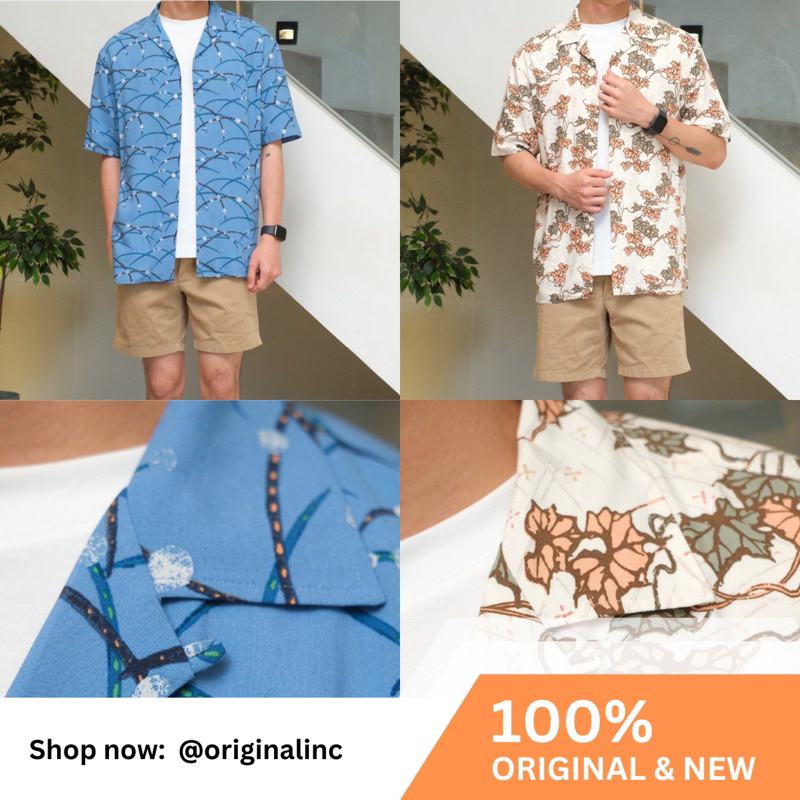 เสื้อ SS เปิดคอปกพิมพ์ลาย UNQ-SS-12