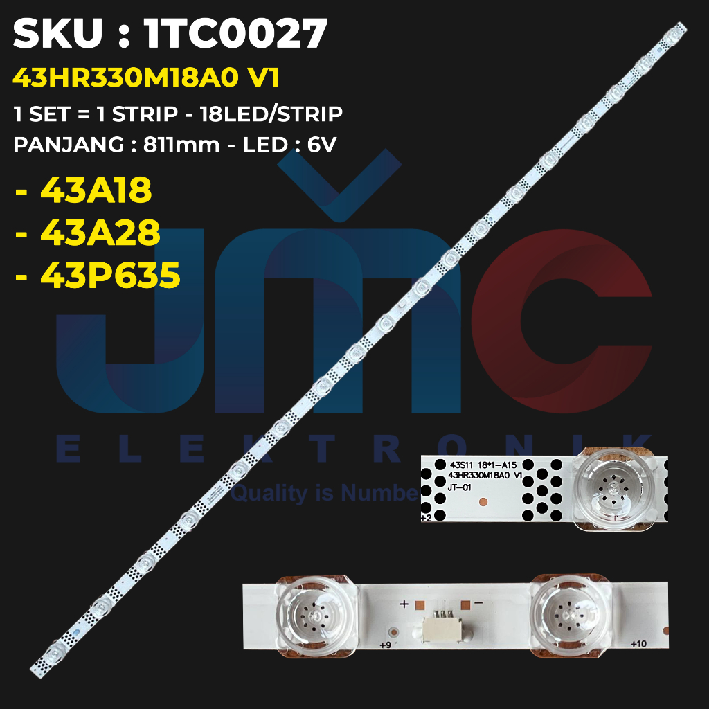 TCL 43 นิ้ว TV Backlight 43A18 43A28 43P635 43HR330M18A0 V1