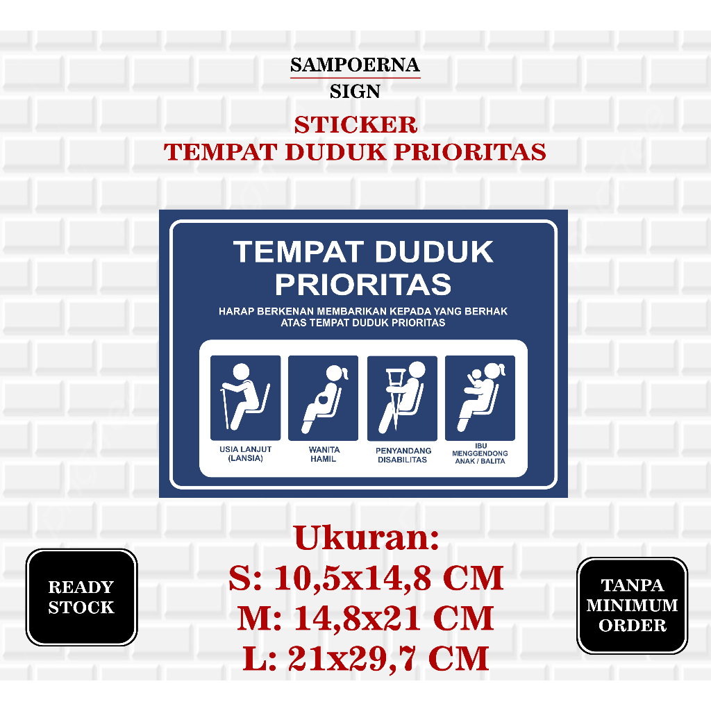 Priority Seat Stickers / Priority Seat Stickers / Priority Stickers