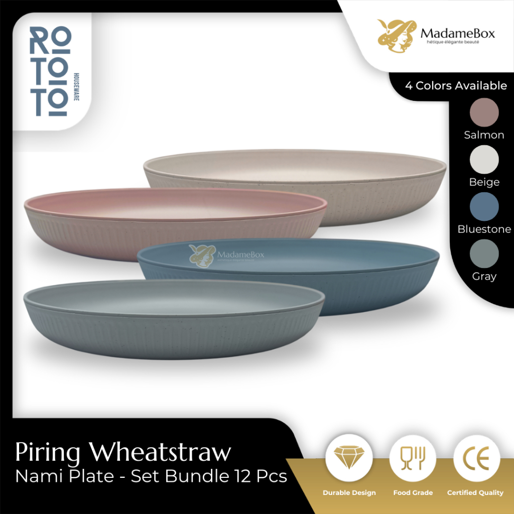 Rototo Nami Plate Wheatstraw Straw Plate Food Snack Candy Snack Cake Eid Christmas Chinese New Year 