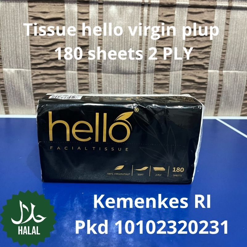 HELLO VIRGIN PULP TISSUE 100% 180 แผ่น | FINE TISSUE | กระดาษเช็ดหน้า | TISSUE TISSUE | TISSUE TISSU