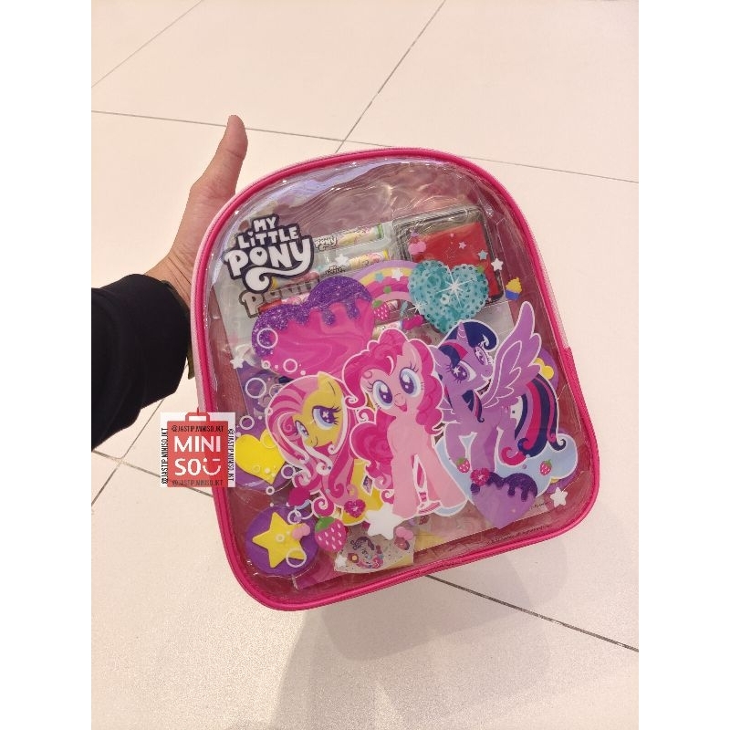 MINISO x MY LITTLE PONY 🆕 ชุดกระเป๋าเป้ DIY / ชุดกระเป๋าเป้ DIY MY LITTLE PONY Collection