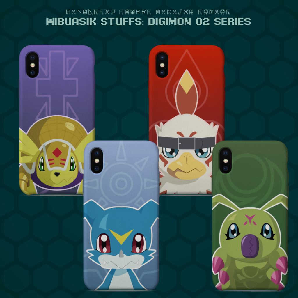 Digimon 02 Rookie Series Veemon Wormmon Hawkmon Armadimon เคสอนิเมะ