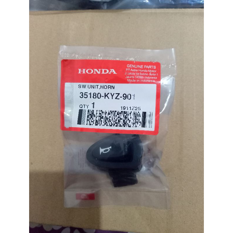 TOMBOL 35180-KYZ-901 สวิตช์ปุ่มแตร Beat Scoopy Vario 125 FI Supra X 125 Helm In Blade Spacy. อาห์ม ต