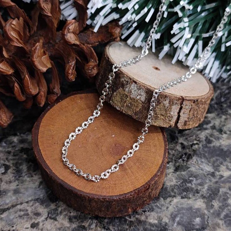 Nori Slp สร้อยคอโซ่ธรรมดา 60 ซม. เงินแท้ 925