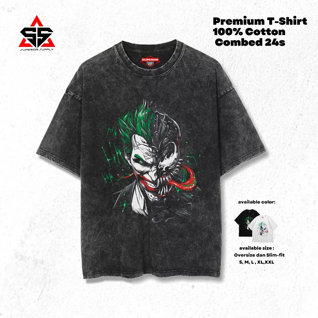 เสื้อยืด Superior VENOM เสื้อยืดล้างขนาดใหญ่ slimfit sandwash VENOM-21