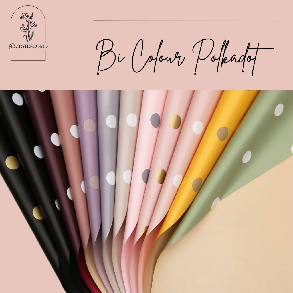 POLKADOT MOTIF BOUQUET PAPER WRAPPING PAPER BOUQUET กระดาษของขวัญ CARELLOPANE PREMIUM FLORIST