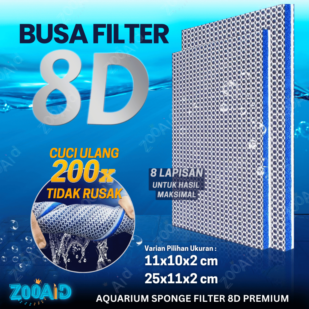 Magic Sponge Foam Filter 8D Honeycomb Nano Premium Bio Media Aquarium Sponge Fish Pond