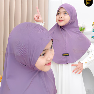 Khaizuran - Hijab Anak Dagu Malay Instan Jersey Soft Pad Size Sd 4-12thn