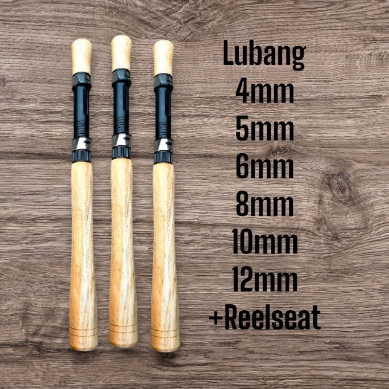 14.WOODEN WADER ROD HANDLE + ที่นั่งรอกรุ่นกลาง/ยาว