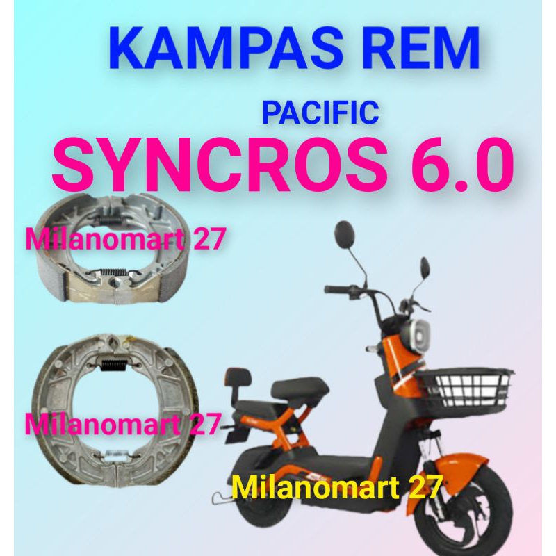 ผ้าเบรค Pacific Syncros 6.0 PACIFIC SYNCROS 6.0 ผ้าเบรคจักรยานไฟฟ้า