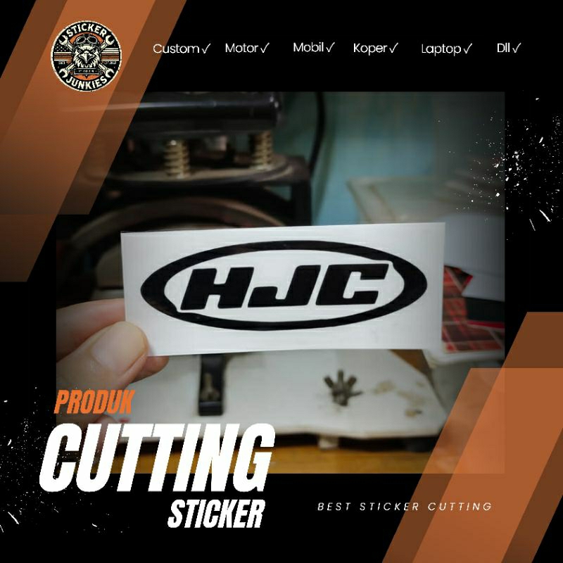สติ๊กเกอร์ HJC | สติ๊กเกอร์ตัด | ชุดสูทแล็ปท็อปในรถยนต์แบบกําหนดเองสําหรับรถจักรยานยนต์ ETC