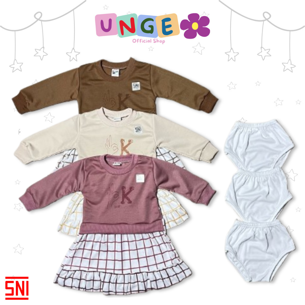 UNGE - ชุดกระโปรงเด็ก - BabyTerry Baby Skirt OK UNGE Baby Motif 0 - 12 เดือน ทุกขนาด วัสดุ BabyTerry