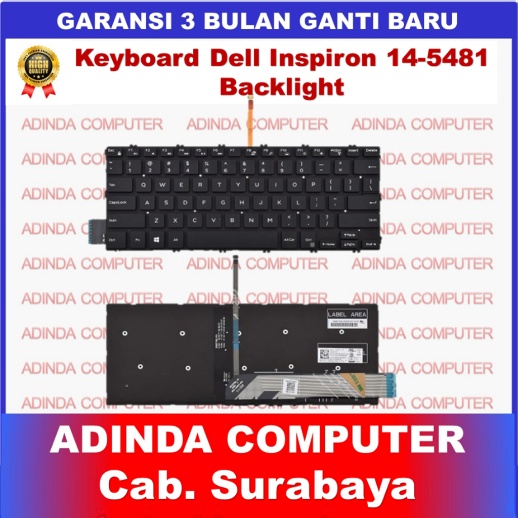 แป้นพิมพ์ Dell Inspiron 14 5481 Vostro 7580 7586 P76f P77F P91g P92g P93g V5481 V5581 13-7386