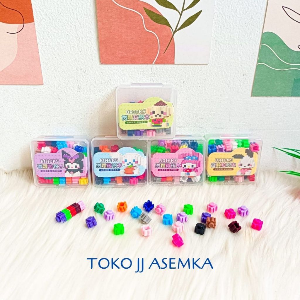 DIY LEGO SANRIO MINI BRICKS PUZZLE ของเล่นของเล่นเด็กสร้างบล็อคเกม
