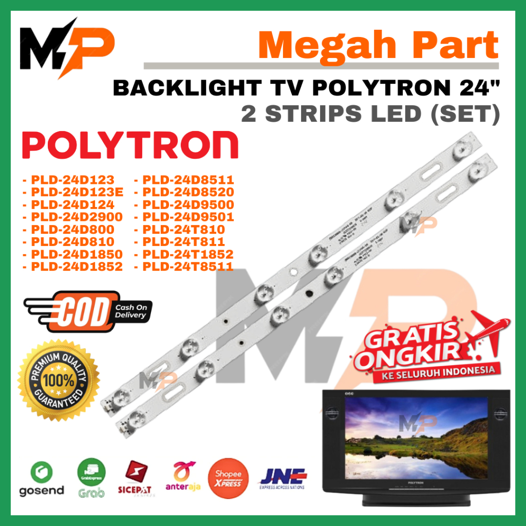 POLYTRON 24 INCH TV BACKLIGHT - PLD24D8511 PLD24D8520 PLD24D9500 PLD24D9501 - POLYTRON PLD 24D8511 T