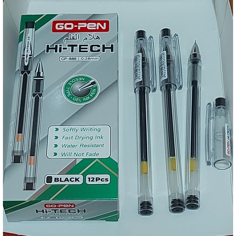 (1 แพ็ค = 12 ชิ้น) ปากกาไฮเทค 0.28 Go-Pen 888/Bp Hi-tech/Bp การประดิษฐ์ตัวอักษร/Bp Gel