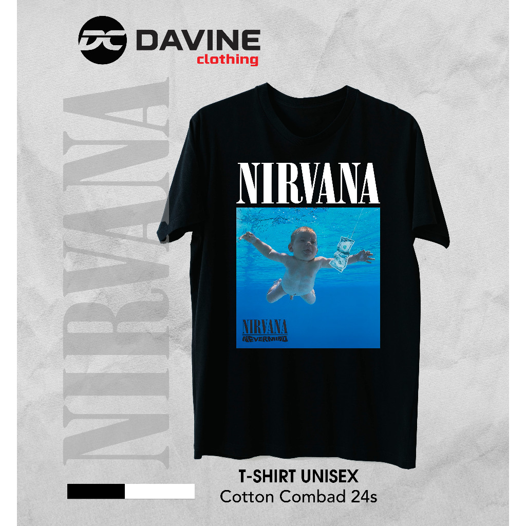 เสื้อยืด NIRVANA NEVERMIND / เสื้อยืดวง GRUNGE / NIRVANA MUSIC TSHIRT / เสื้อยืดรวม