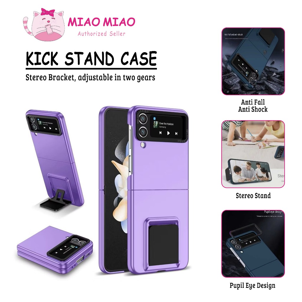 Telescopic Bracket Kick Stand สําหรับ Samsung Galaxy Z Flip 4 / Z Flip 5 / Z Flip 6 เลนส์ป้องกันยืนก