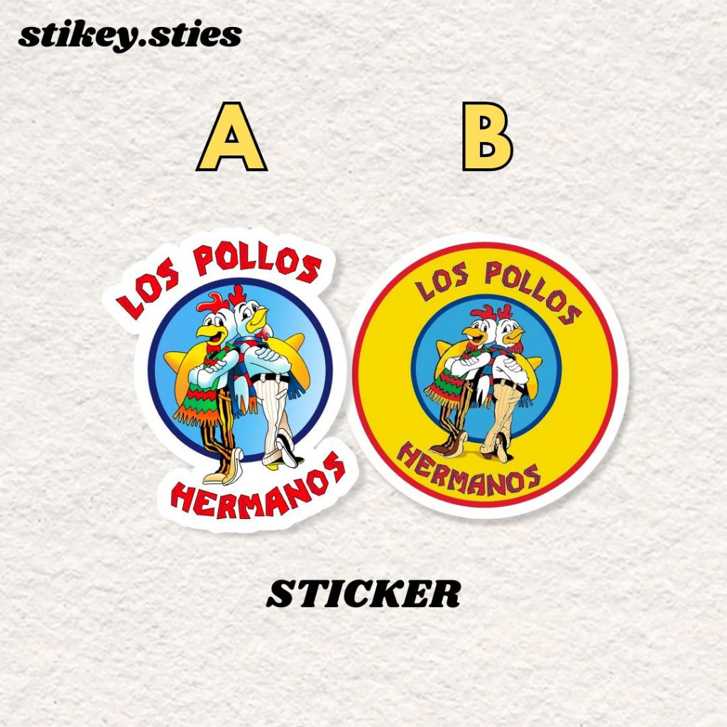 LOS POLLOS HERMANOS FILM BREAKING BAD ยี่ห้อ AESTHETIC กันน้ําสติกเกอร์ไวนิล/สติกเกอร์หมวกกันน็อคแล็ปท็อป HP MOTORCYCLE TUMBLR SUITcase กระเป๋า