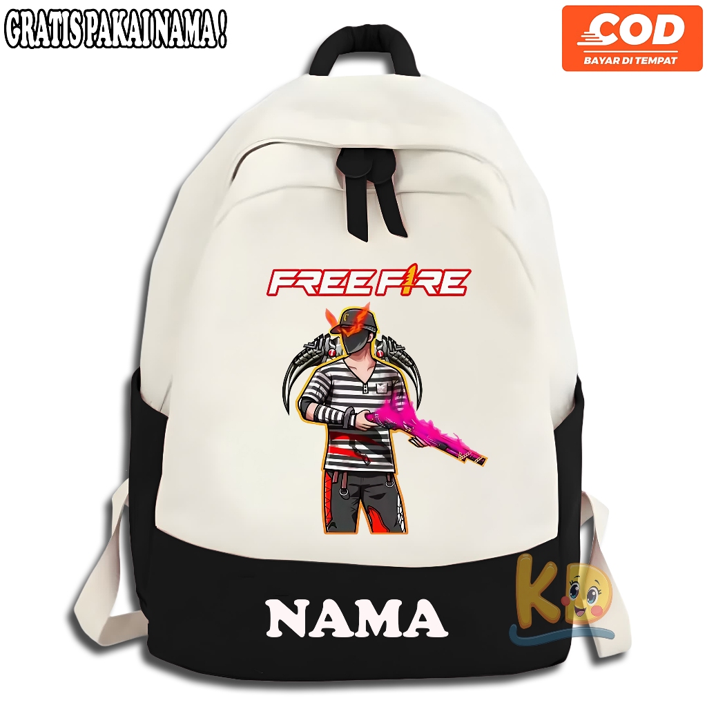 Freefire Elite Character Childrens Backpack Cees Gank Striped Shirt - Freefire Elite Cees Gank Child