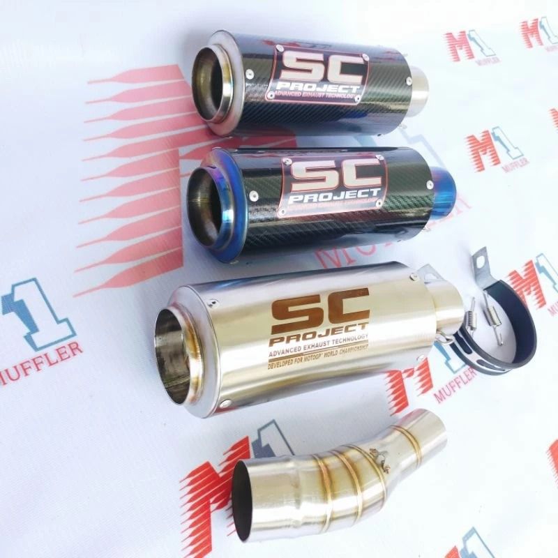 SC PROJECT Racing ท่อไอเสีย Slip บนท่อท่อไอเสีย CBR150R CB150R NINJA250 R25 MT25 CBR250R CBR