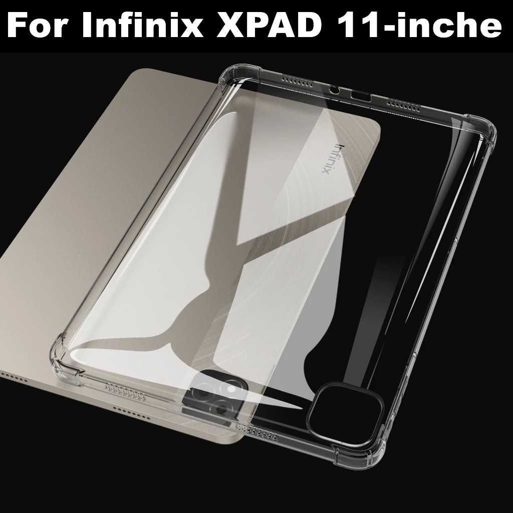 HP INFINIX XPAD X PAD TABLET Silicone Anti-Shock Clear Crack Soft Case Handphone / Infinix Xpad Case