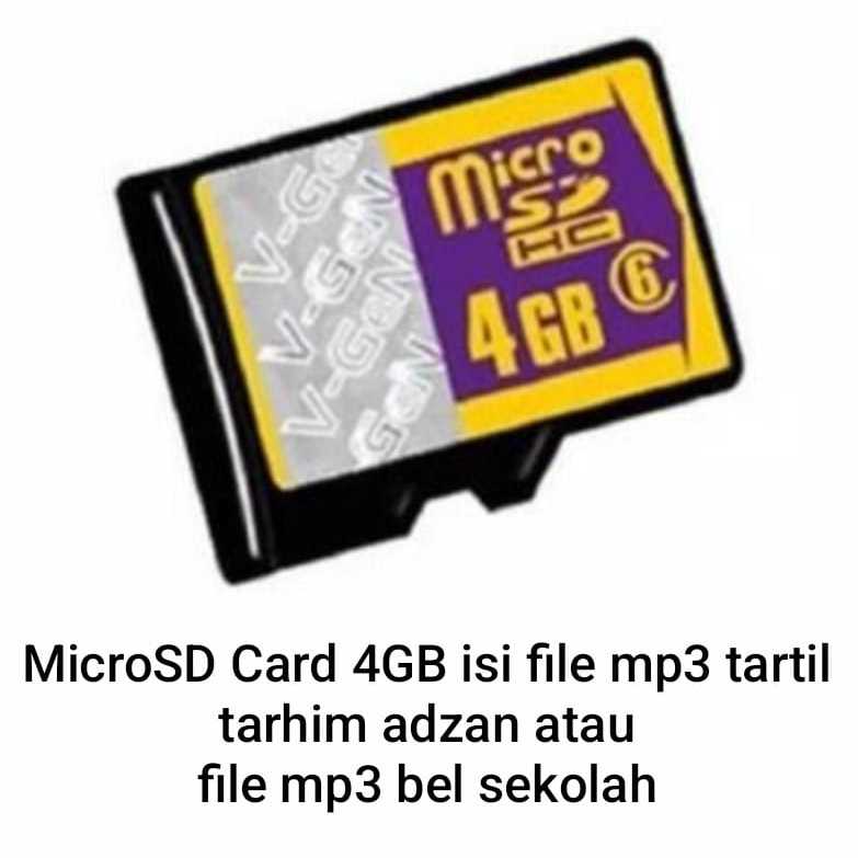 หน่วยความจํา Micro SD Card เนื้อหา 4gb mp3 tartil tarhim adzan หรือ mp3