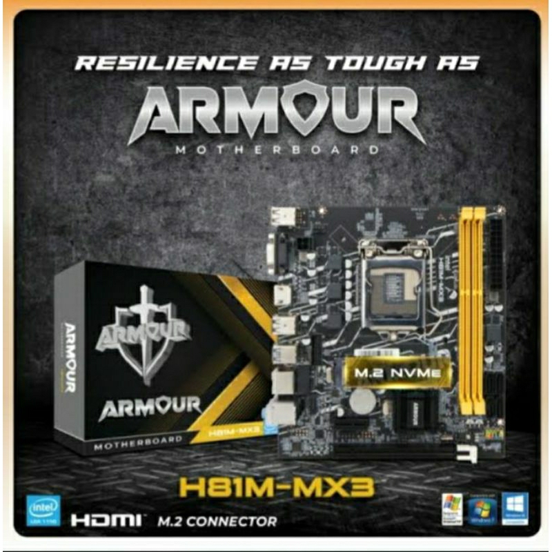 ARMOUR H81 LGA 1150 MOTHERBOARD
