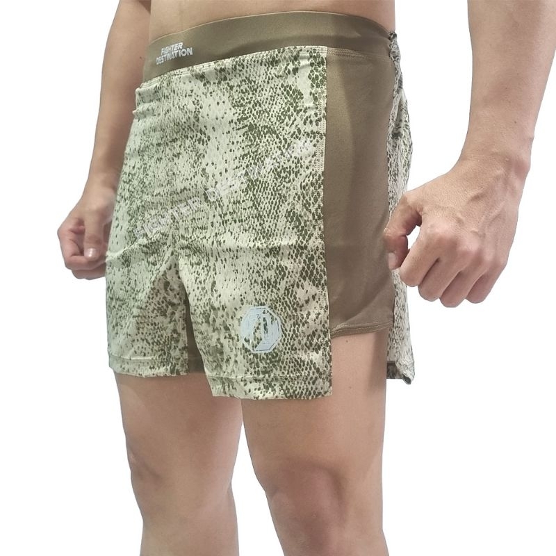Fighter Destination FD BASIC I Spotted Snake Fight Shorts MMA Muaythai BJJ Boxing Kickboxing Muay Thai Crossfit