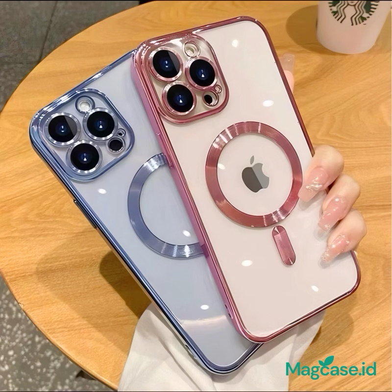 CASE MAGSAFE METALCTROPLATING IP 11 12 13 14 15 16 PRO MAX 14+ 15+ PLUS LENS GUARD