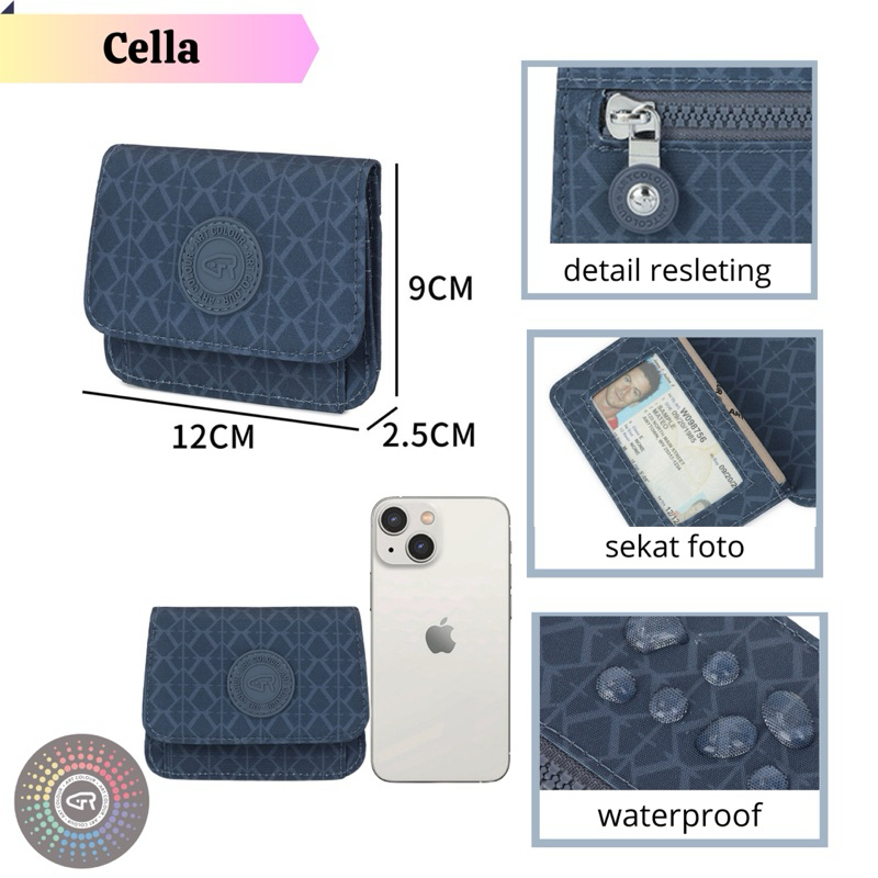 Art Color Cella Simple Waterproof Womens Mini Wallet