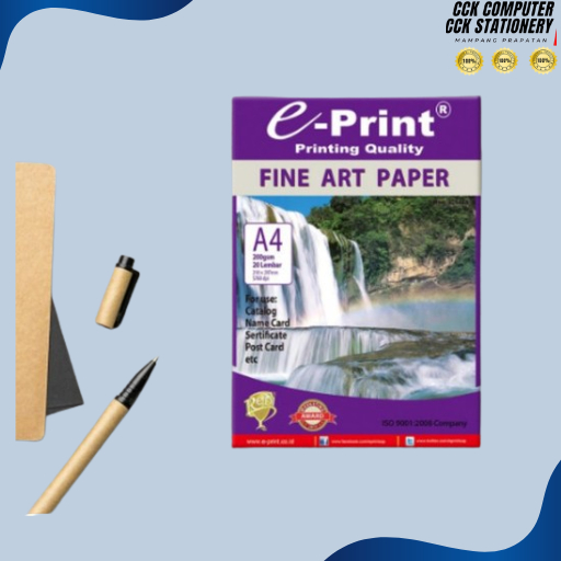 EPRINT FINE ART PAPER 200 GSM A4 20 แผ่น - E-PRINT GOOD ART PAPER 200 GSM A4 20 แผ่น