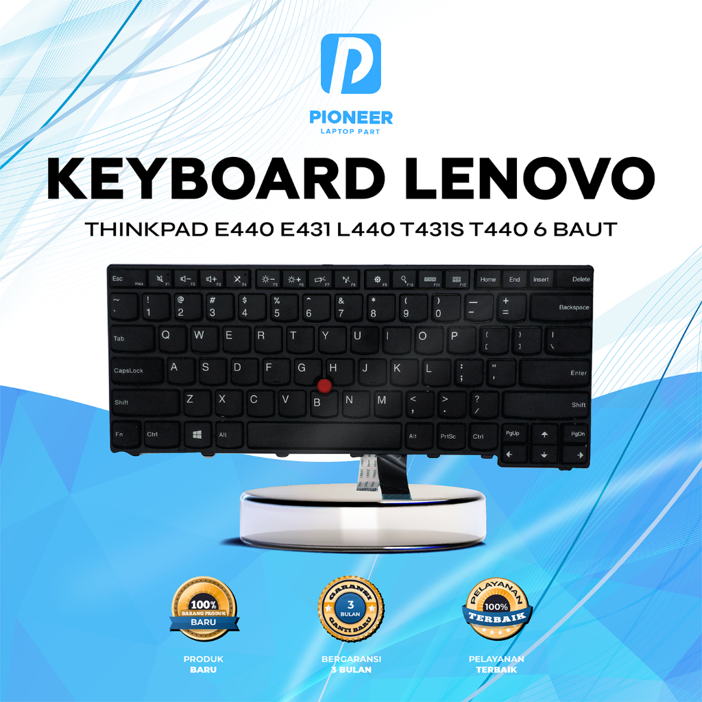 แป้นพิมพ์ Lenovo E431 E440 L440 T431 T440 T440 สีดํา 6 BOLT