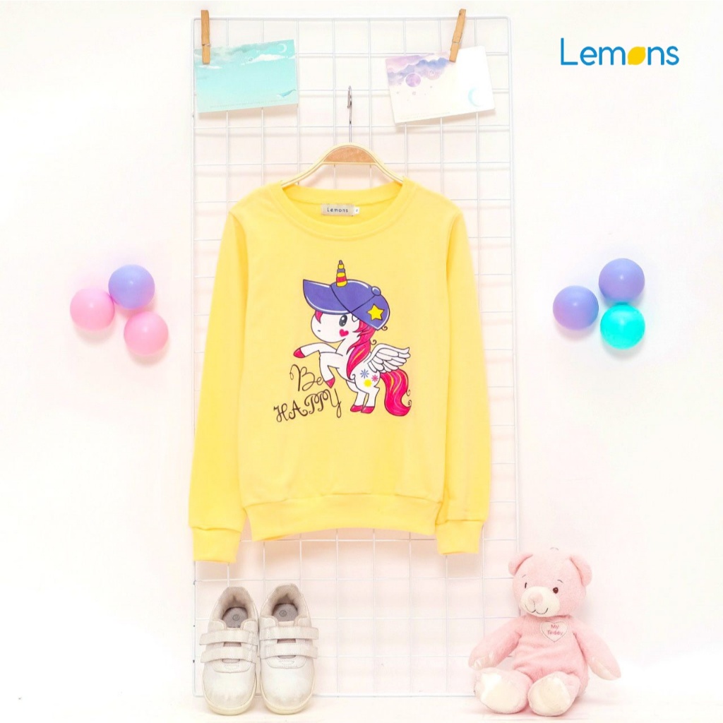 KATUN Lemonade เสื้อสเวตเตอร์ผ้าฝ้ายโพนี่สําหรับเด็กผู้หญิง